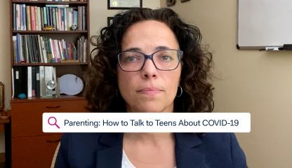 Dr. Sandra Pimentel, Chief of Child and Adolescent Psychology, discussing how to talk to teens about COVID-19. 