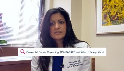 Dr. Alia Hasham, Director of the Colorectal Cancer Screening Program and Assistant Professor of Gastroenterology at Montefiore-Einstein, discusses colorectal cancer symptoms, risk, and screening options available during COVID-19.  